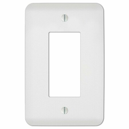 LIVEWIRE Perry Textured 1 Gang Stamped Steel Rocker Wall Plate, White LI2740987